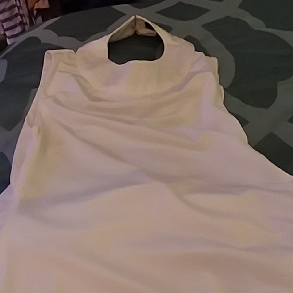 Cray cream silk top